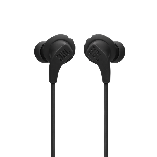 JBL Endurance Run 2 Wired - Black - Waterproof Wired Sports In-Ear Headphones - Front